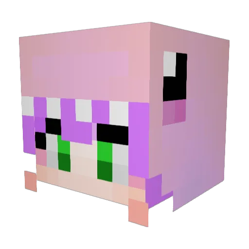 Violet_Fog Minecraft avatar head, 3D render