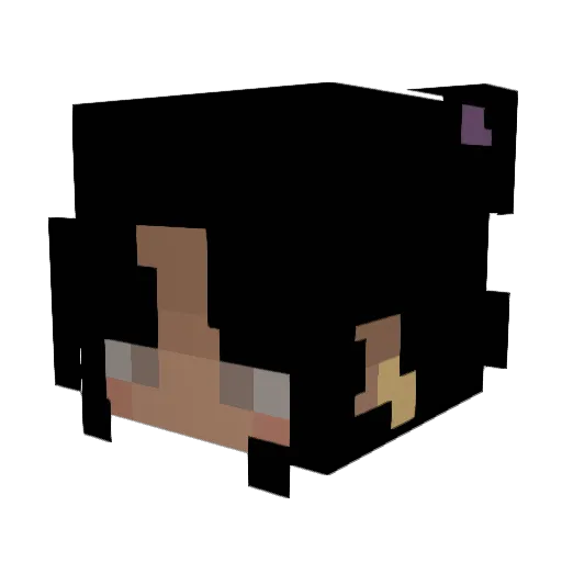 Violet_Girl_1 Minecraft avatar head, 3D render