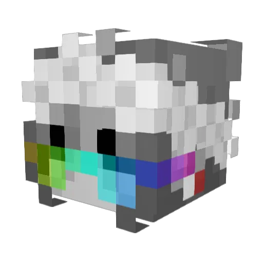 Violet_Mooshroom Minecraft avatar head, 3D render
