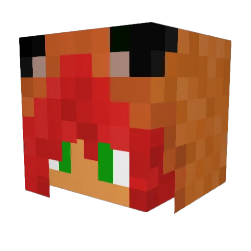 Violet_Tsk Minecraft avatar head, 3D render