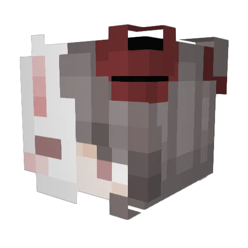 Violet_val Minecraft avatar head, 3D render