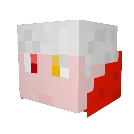 VioletanO Minecraft avatar head, 3D render