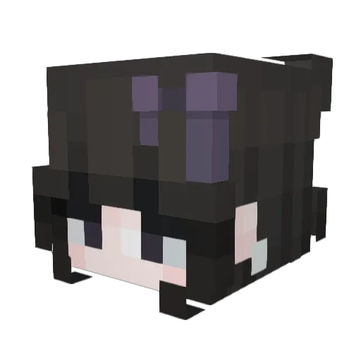 Violetstar3 Minecraft avatar head, 3D render