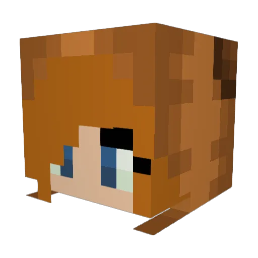 ViolettKnight Minecraft avatar head, 3D render