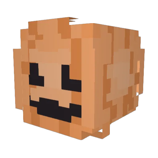 Vione01 Minecraft avatar head, 3D render