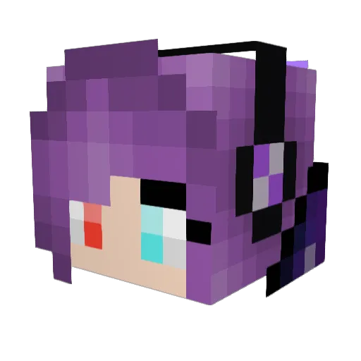 Vionie Minecraft avatar head, 3D render