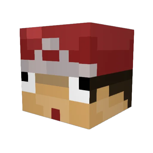 Vioridion Minecraft avatar head, 3D render