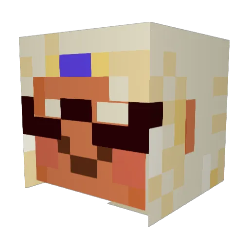 Vios_Look_Alike Minecraft avatar head, 3D render