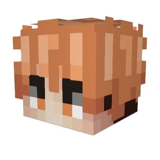 Viowen Minecraft avatar head, 3D render