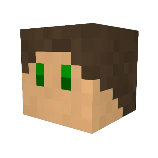 VipeGau Minecraft avatar head, 3D render