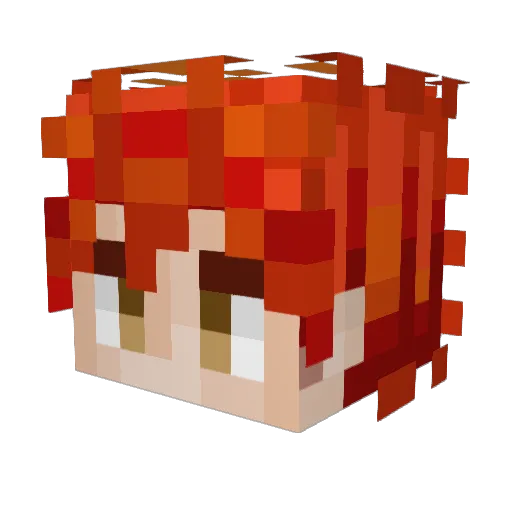 Vipendren Minecraft avatar head, 3D render