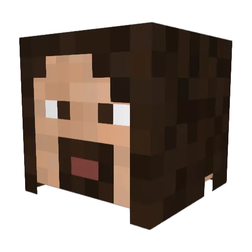 Viper2012 Minecraft avatar head, 3D render