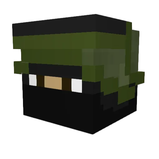 Viper3567 Minecraft avatar head, 3D render
