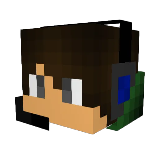 Viper36 Minecraft avatar head, 3D render