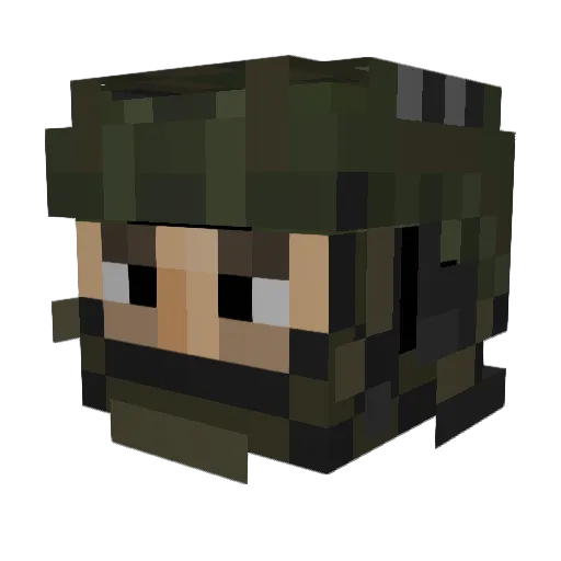 Viper7492 Minecraft avatar head, 3D render
