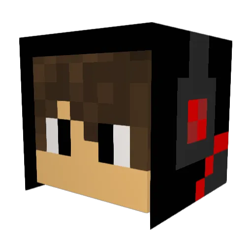 Viper826 Minecraft avatar head, 3D render