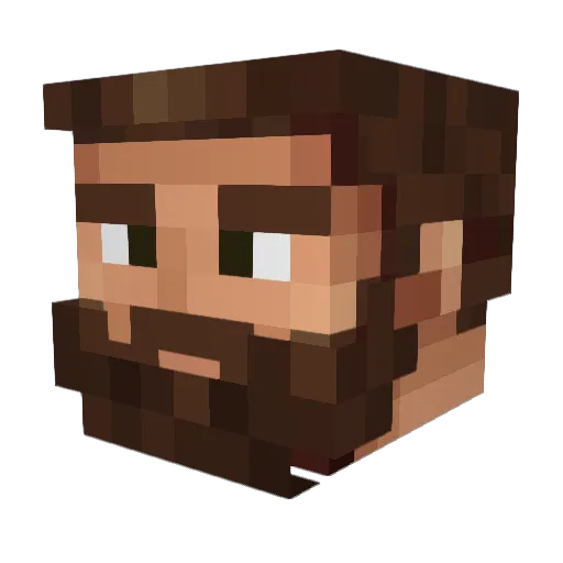 ViperDarkfire Minecraft avatar head, 3D render
