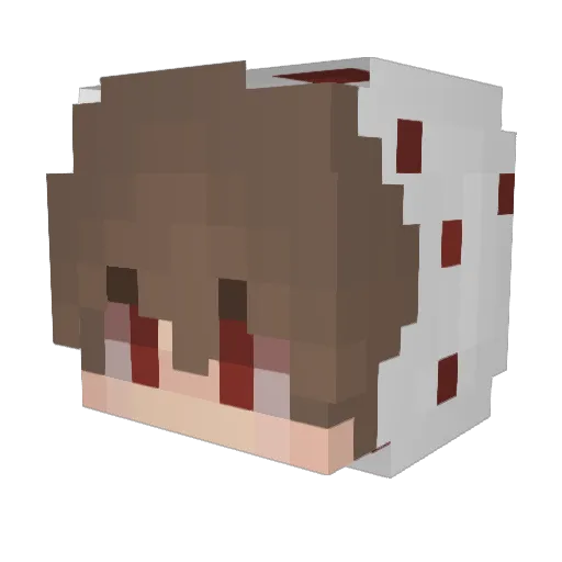 ViperDox Minecraft avatar head, 3D render