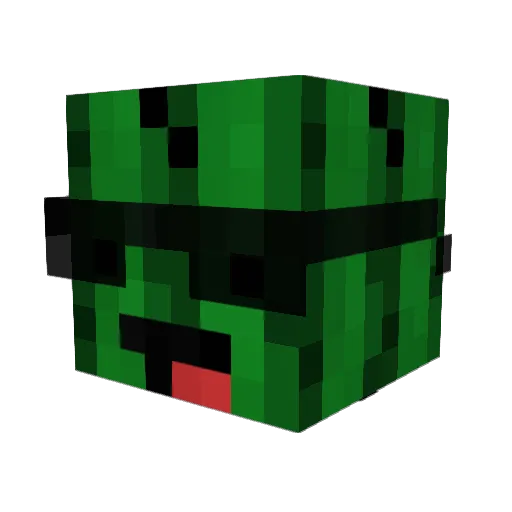 ViperSaw Minecraft avatar head, 3D render