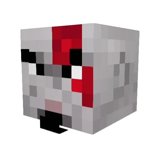 ViperXotic Minecraft avatar head, 3D render