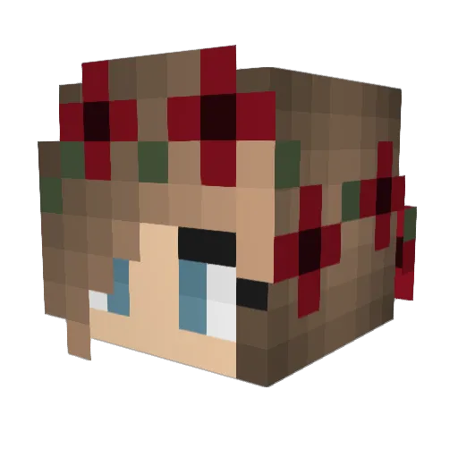 Vipercoc Minecraft avatar head, 3D render