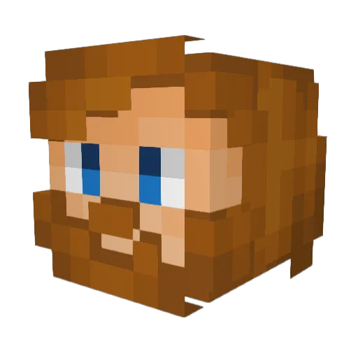 Viperlash Minecraft avatar head, 3D render