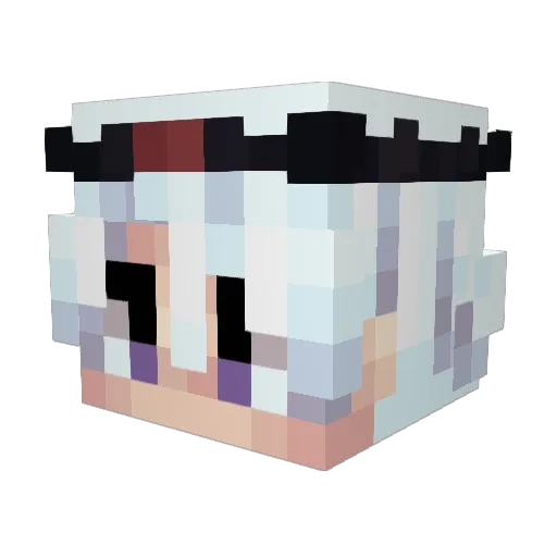 Vipersio Minecraft avatar head, 3D render
