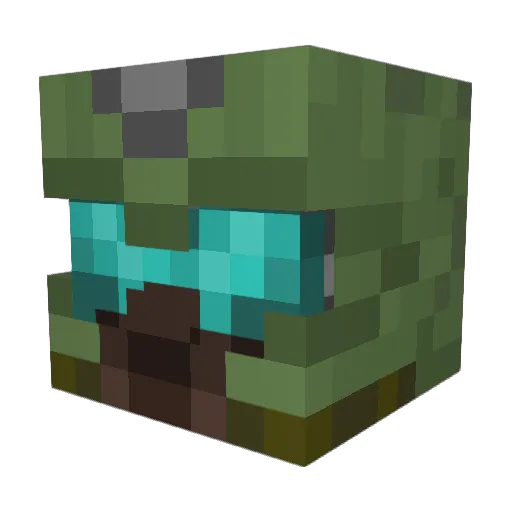 Viperx977 Minecraft avatar head, 3D render