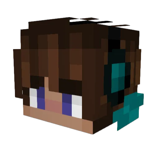 Viperz_7 Minecraft avatar head, 3D render