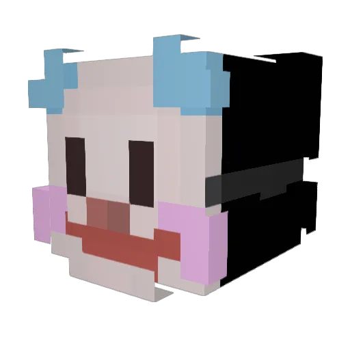 Viphym Minecraft avatar head, 3D render