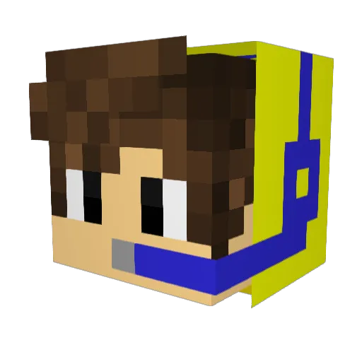 Viqilante Minecraft avatar head, 3D render