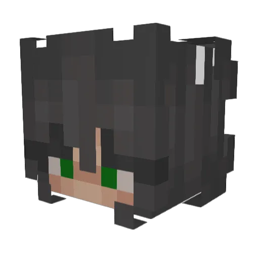 Vir159 Minecraft avatar head, 3D render