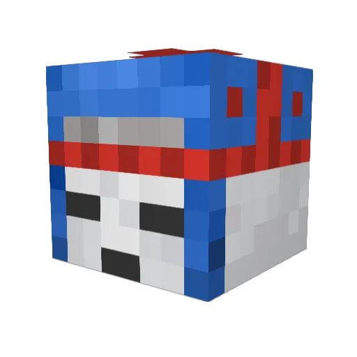 VirIsGone Minecraft avatar head, 3D render