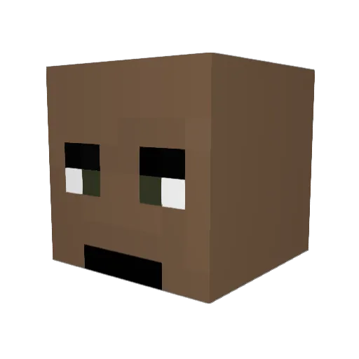 Vir_Go Minecraft avatar head, 3D render