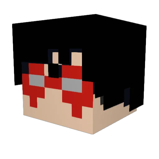 Viraals Minecraft avatar head, 3D render
