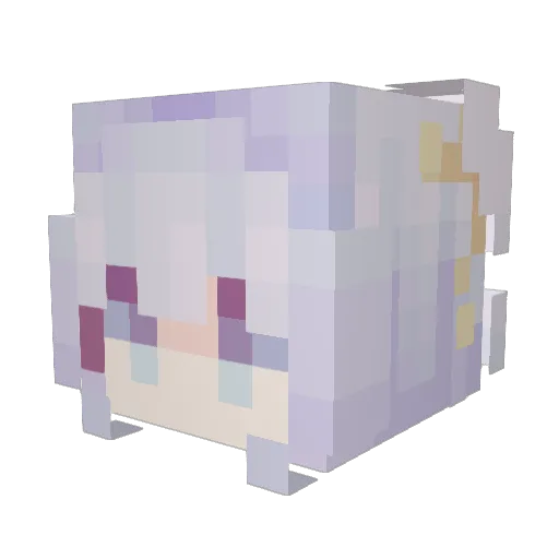 Viraen Minecraft avatar head, 3D render