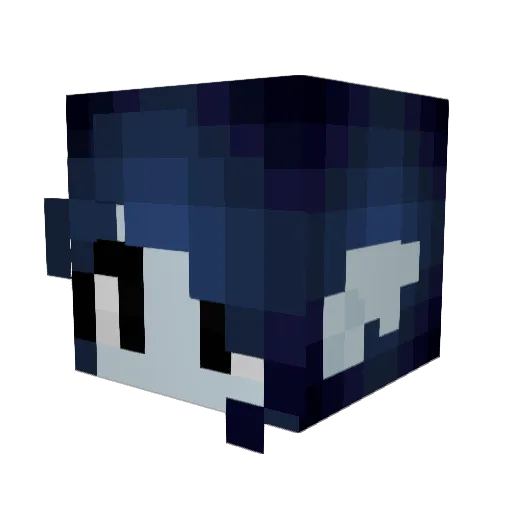ViralCosmos Minecraft avatar head, 3D render