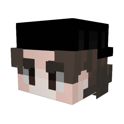 Viralyra Minecraft avatar head, 3D render