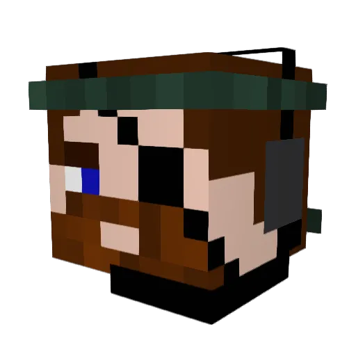 Viramis Minecraft avatar head, 3D render