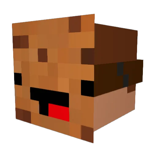 Viramunchi Minecraft avatar head, 3D render