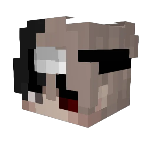 Virane Minecraft avatar head, 3D render