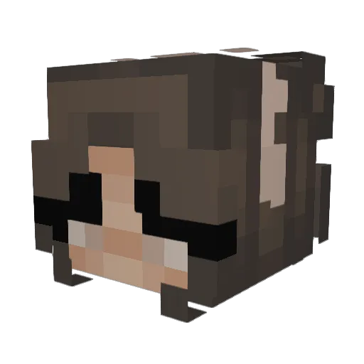 Viranhere Minecraft avatar head, 3D render