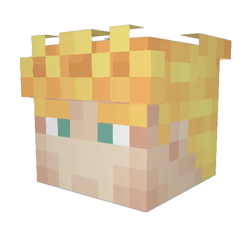 Virardelli3 Minecraft avatar head, 3D render