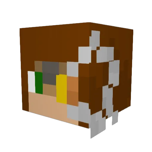 VirchUrch0 Minecraft avatar head, 3D render