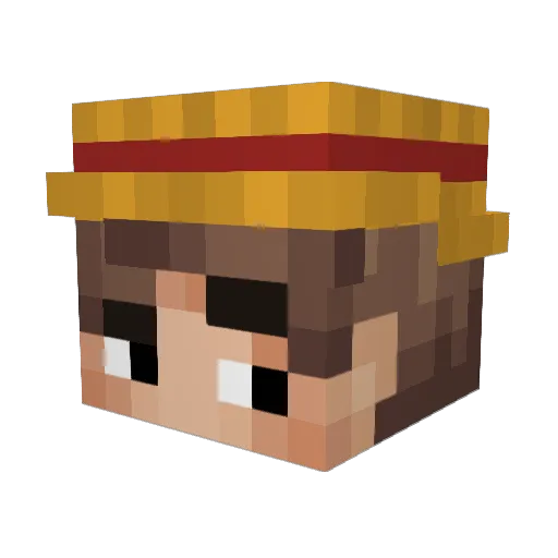 ViredB Minecraft avatar head, 3D render