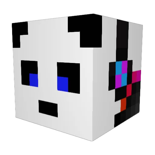 Virg0_ Minecraft avatar head, 3D render