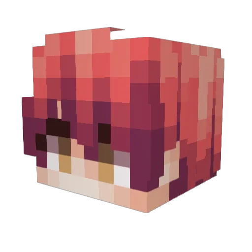 Virgilino Minecraft avatar head, 3D render
