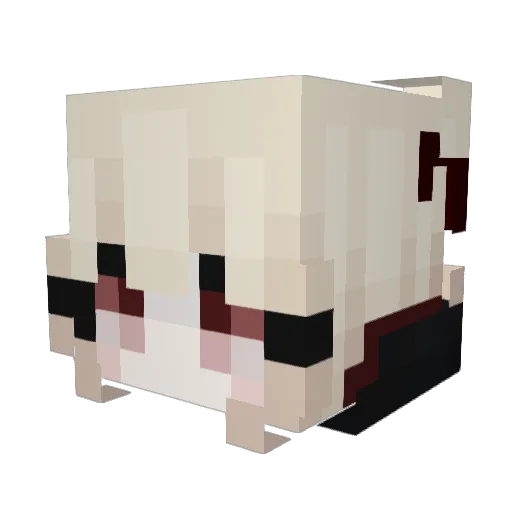 VirginVampirette Minecraft avatar head, 3D render