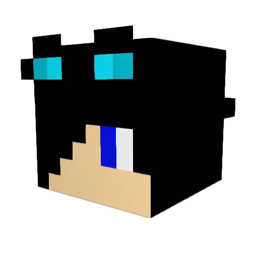 Virguhle Minecraft avatar head, 3D render