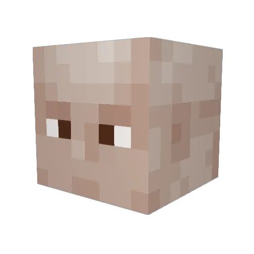 Virian Minecraft avatar head, 3D render